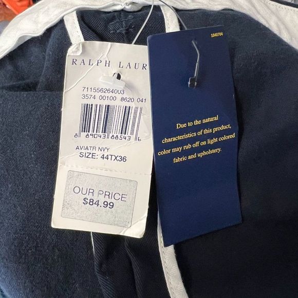Ralph Lauren Aviator Navy Classic Fit Chino Big & Tall 44T x 36 - Picture 6 of 7